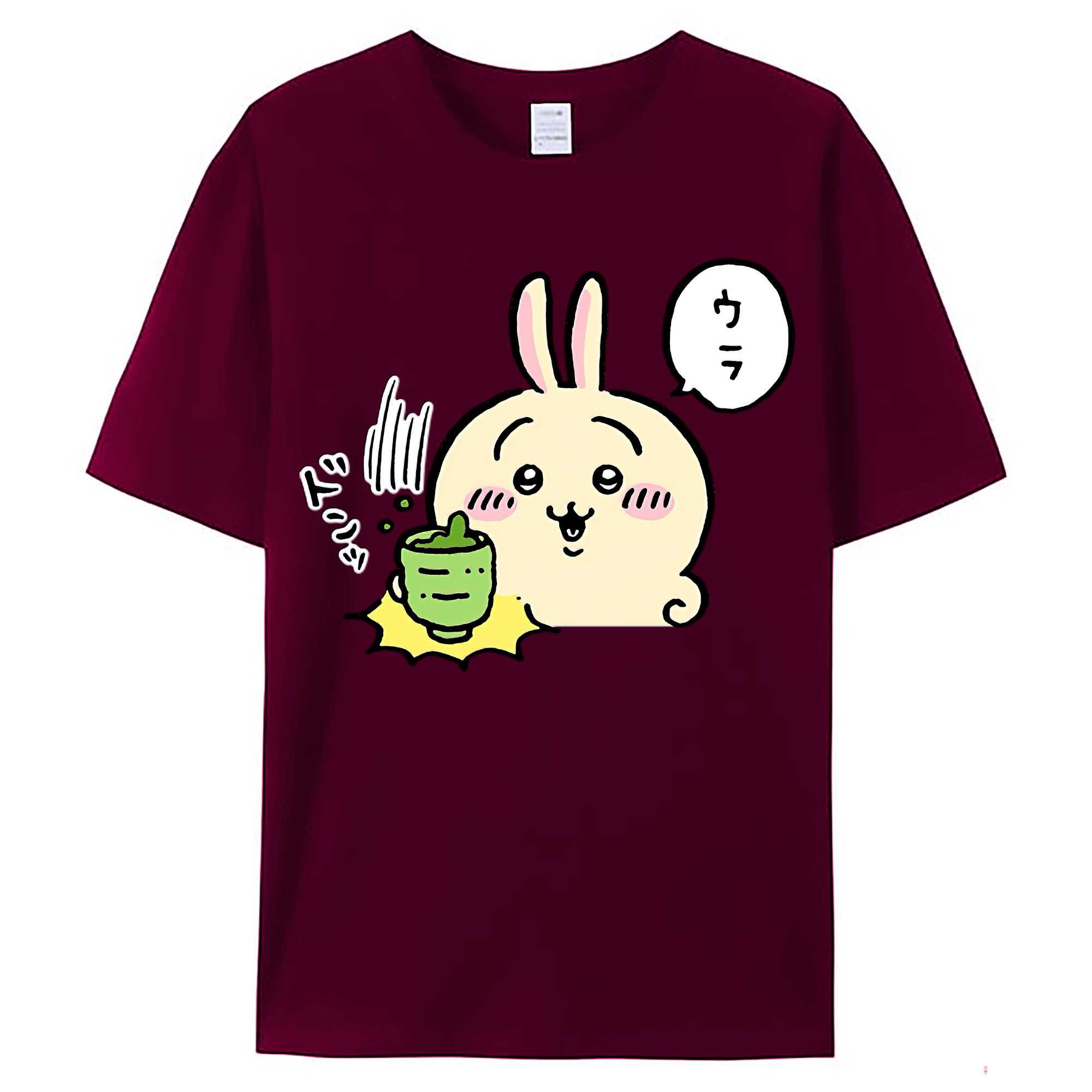 （画像用） ちいかわ うさぎ Chii-kawa usagi レディースカジュアルプリントTシャツ（綿100％）